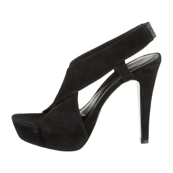 DIANE von Furstenberg  Black Platform Sandals Size 9.5 - Picture 1 of 5